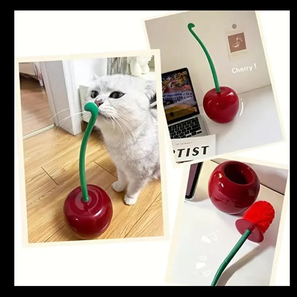 NWT Cherry Toilet cleaner and container . Measurements are in pictures.
